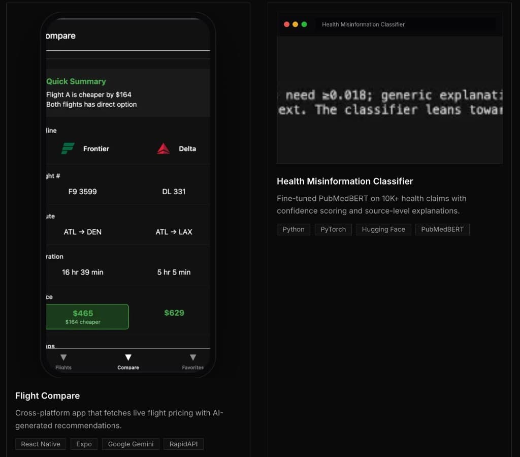 Health Misinformation Classifier screenshot